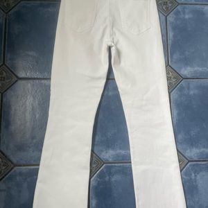 Mother Jeans - White - The Hustler Ankle Fray - 28
